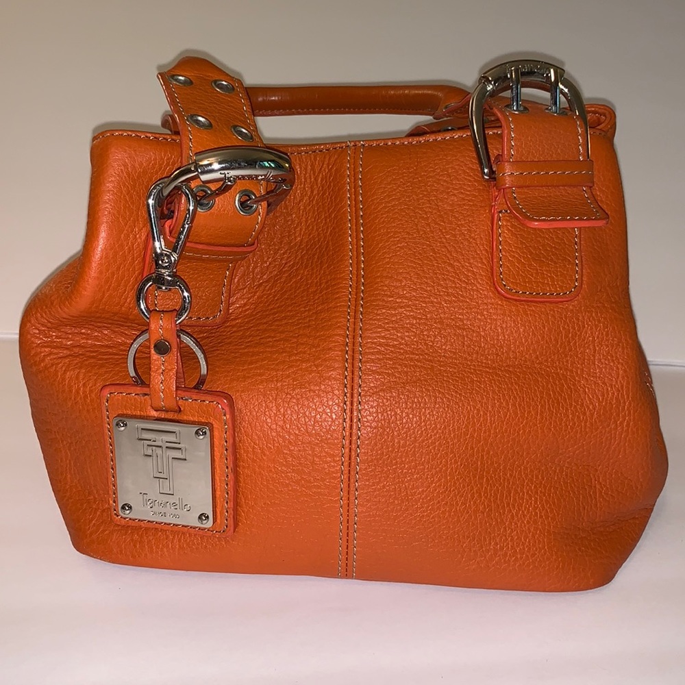 Tignanello Orange Mini Tote, Leather